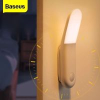 Baseus Automatic Induction Stair LED Light PIR Motion Sensor Night Lights Rechargeable LED Wall Lamp for Bedroom Bedside Kitchen