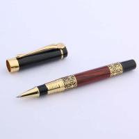 【☄New Arrival☄】 hou20683 ปากกาโรลเลอร์บอลทำจากโลหะพอร์ซเลนสีทองสีแดงและสีดำใหม่