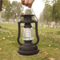 Portable Lighting LED Lamp Retro Style Energy-saving Outdoor Lighting ABS Hand-Crank Solar Powered LED Lantern for Hiking