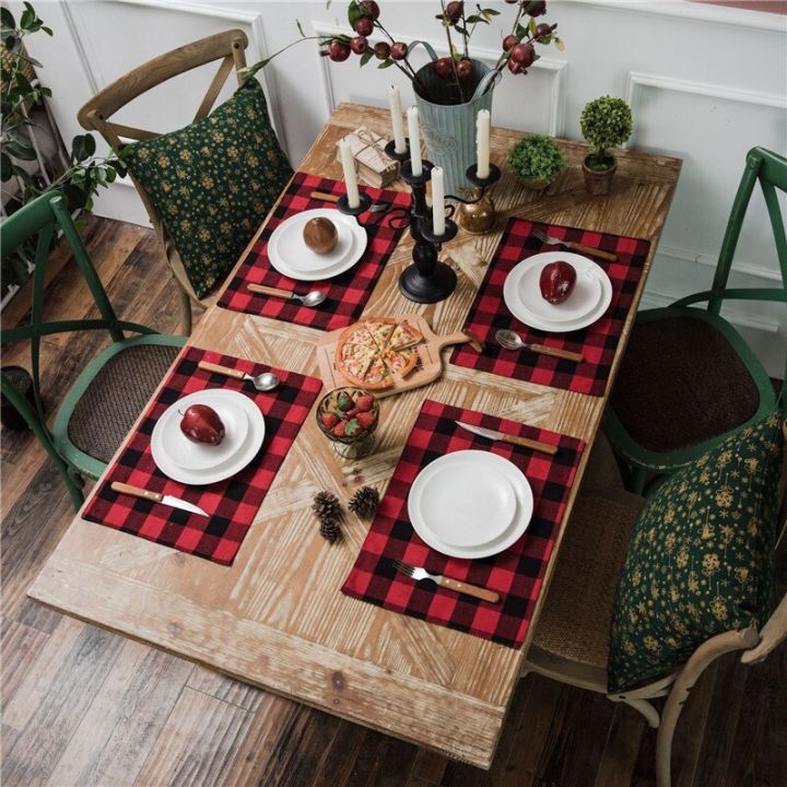 1pc-32x45cm-thicken-red-black-grid-placemat-christmas-party-decor-table-mat-insulation-pad-cotton-linen-coaster