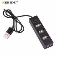 Kebidu USB HUB USB 2.0 HUB 4 Port USB Splitter dengan Off Power Switch USB Hub untuk MacBook Pro komputer PC Tablet Multi USB HUB