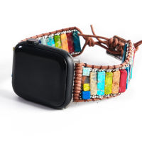 Chakra Natural Stone Strap Healing Beaded Band Smartwatch celet For Series 1-7 Accessories