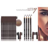 Ashley Eye-Area Pencil 0.75g. ดินสอเขียนคิ้ว แอชลี่ย์ เนื้อนุ่ม เขียนง่าย พร้อมแปรงปัดคิ้ว สอคิ้วราคาถูก (1แพ็ค12ชิ้น)