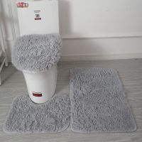 【YF】◘☸  Set of 3 Rug Shower Carpets Toilet Soft Non 2PCS Lid Cover Floor Mats