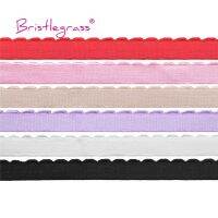 {TATLLr} BRISTLEGRASS 2 5 10 Yard 5/8 Quot; 15Mm Shiny Bra Strap Elastic Plush Spandex Band ไนลอนไหล่เทปชุดชั้นในชุดชั้นในเย็บ Trim