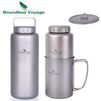 Boundless Voyage Titanium ขวดน้ำ1050Ml ขี่จักรยานแคมป์ปิ้งกีฬาขวดน้ำดื่มความจุขนาดใหญ่ Leak-Proof Ultralight Canteen