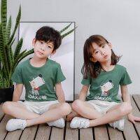 Ready Stock 3-12Y Kids Short Sleeve Baju Kartun Comel T shirt Summer Baby Boys Girls Cartoon Cotton Short Sleeve Tops Cute Shirt Tee