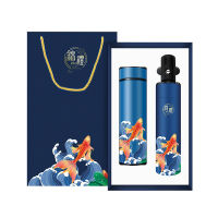 Creative National Tide Gift Business Set ของขวัญสไตล์จีนวันหยุดของที่ระลึกชุดถ้วยเก็บความร้อน logo