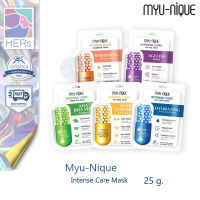 มาส์กหน้า Myu-Nique Intense Care Mask มิว-นิค อินเทนซ์ แคร์ มาส์ก มี 5 สูตร (1แผ่น : 25 ก.) มาส์กแคปซูล