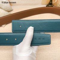 2022 WITHOUT BUCKLE ciartuar uni 3.8 4.0cm strap high quality men women belt cowskin genuine blue brown leather free shipping