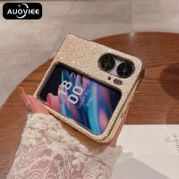 AUOVIEE เคสกันกระแทกไล่ระดับสีระยิบระยับหรูหราแบบเกาหลีสำหรับออปโป้ไฟนด์ N2ฝาพับ FindN2ฝาหลังป้องกันแบบพับ