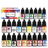 1Set DIY Epoxy Resin Pigment Kit Diffusion Resin Pigment Art Ink Alcohol Liquid Colorant Dye DIY Jewelry Making