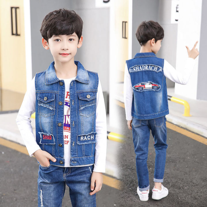 Boys 2025 denim waistcoat