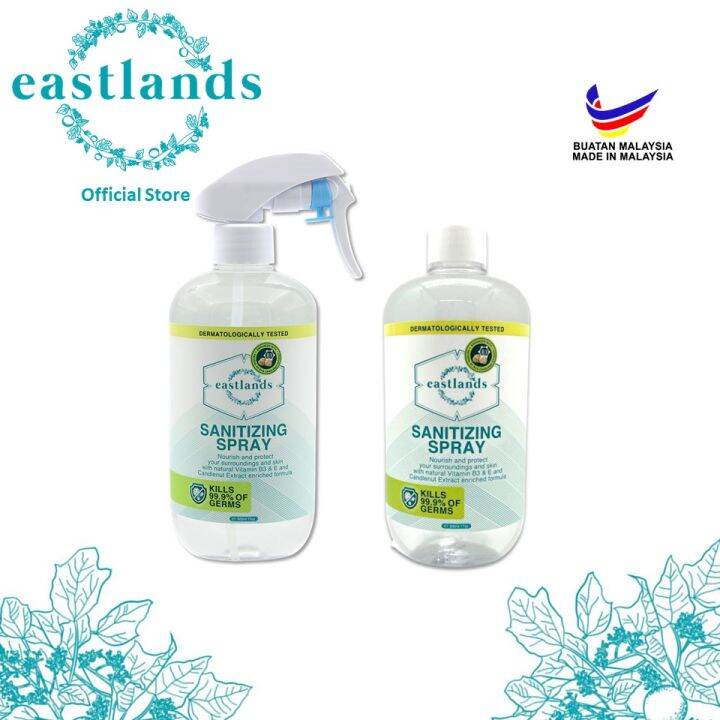Eastlands Sanitizing Spray Bundle Pack 500ml Antibacterial 75 Halal