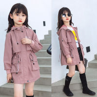 Korean Children Windbreaker Fashion Spring Autumn Tops Trench Jacket Girls Coat Fille Kids Overcoat Outerwear Children 7-12YR