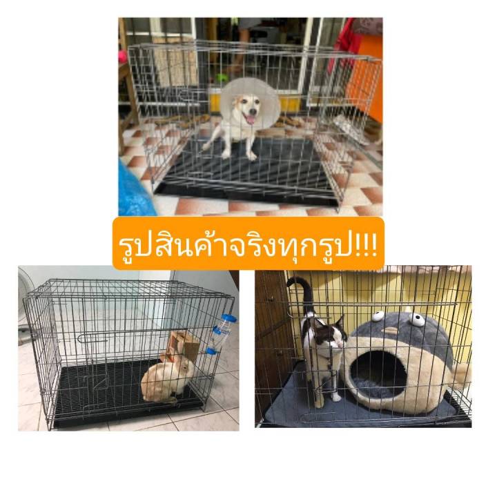 new-กรงเบอร์-2-ราคาถูกมาก-กรงพับ-กรงสัตว์เลี้ยง-ราคาประหยัด-พื้นลวด-พับได้กรงหมา-กรงแมว-กรงกระต่าย