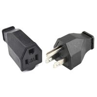 Black 125v 15a Nema L5-15P L5-15R US Female Male Connector USA Triprong Power Outlet Wiring Electrical Receptacle AC Socket PlugWires Leads Adapters