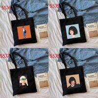 COD jfdss Korean Fashion Cute Tote Bag Canvas Shopping Bag Tuition Bag Ladies Bags No Zipper