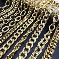 45cm Metal Chain Gold Color Aluminum Chain for Bag Clothing Decoration Necklace Jewelry Making Findings DIY Supplies RoLi