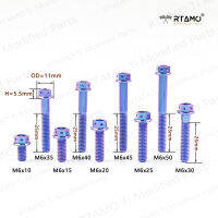 RTAMO | M6x10-50L 1.0P Gr5 NO.8ไทเทเนียมอัลลอยด์หกเหลี่ยมสเปคเจาะรูลวดสลักเกลียวแข่งแบบเหวี่ยง/ฉากยึดปั๊มขาย1ชิ้น
