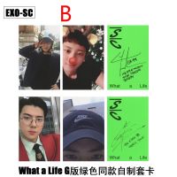 EXO SC What a Life Autograph Photocard Photograph Sehun Chanyeol Paper Photo Collective Cards