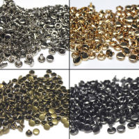 100ชุด6X6มม. โลหะคู่หมวก Rivets Studs รอบ Rivet สำหรับหนังหัตถกรรมกระเป๋าเข็มขัดเสื้อผ้ารองเท้า Collar Decor