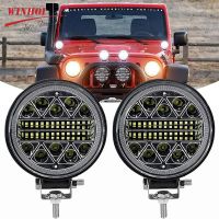 102W Led Bar Spotlights Round Car Headlights Led 12V 24V Led Fog Lamp Super Bright Work Light for Trucks Off Road 4x4 Acessorios Adhesives Tape