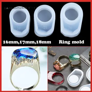 8Pcs Assorted Sizes Ring Silicone Mold For Resin Jewelry Resin Casting Mold  US Size 5-12 Flat Rings Mold DIY Making Ring Jewelry