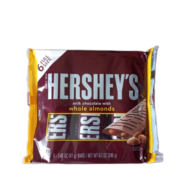 Hershey's Milk Chocolate with Whole Almonds (6×41g) /246g/ Bb: Dec 2022 ...