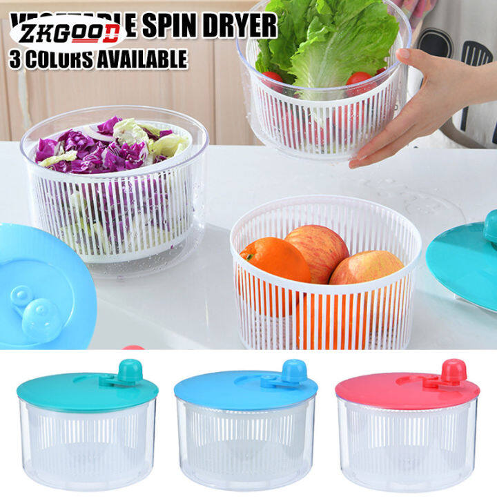 Salad Spinner, 2.5L Fruits Vegetables Drainer Vegetable Washer