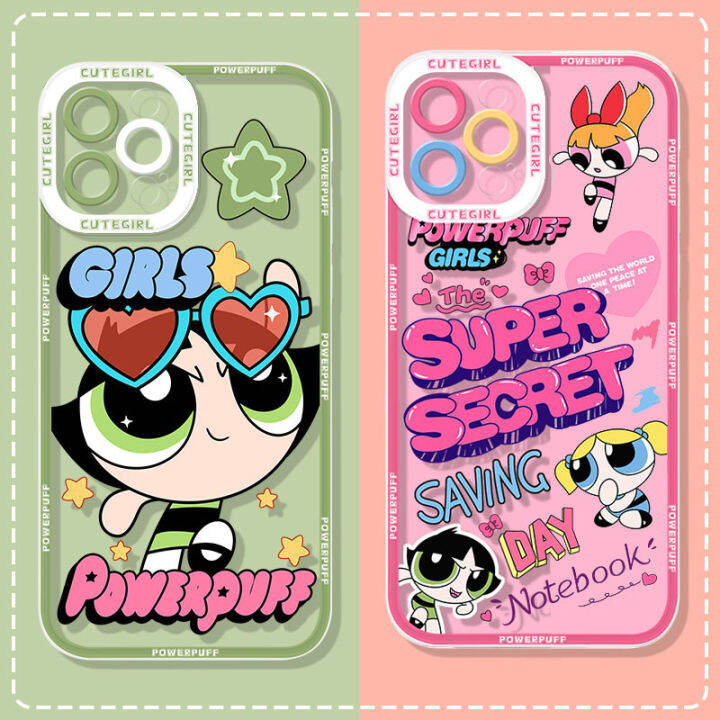 เปลือกสำหรับเคสหนัง-samsung-galaxy-a04s-a13-a12-5g-a03s-a03-a02-a10-a11-a22-4g-เคสซิลิโคนนิ่มใสนุ่มตานางฟ้าพลังพัฟเกิร์ลเลนส์ป้องกันน่ารักโปร่งใส-tpu-การ์ตูนกันกระแทก