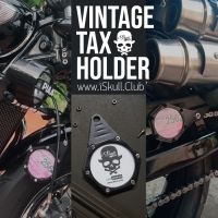 (promotion++) Vintage Tax Holder กรอบใส่ป้าย พรบ. ทรงวินเทจ สีดำ สุดคุ้มม อะไหล่ แต่ง มอเตอร์ไซค์ อุปกรณ์ แต่ง รถ มอเตอร์ไซค์ อะไหล่ รถ มอ ไซ ค์ อะไหล่ จักรยานยนต์