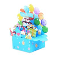 3D for pop Up Birthday Cake Greeting Card Folding Paper Box Blessing Card for Mother Daughter Wife Friends Birthday Gift