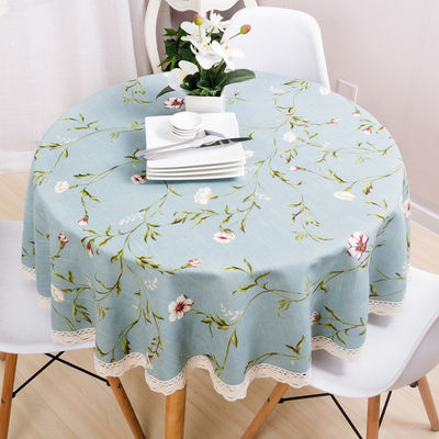2021Large garden tablecloth, cotton and linen European round tablecloth, American country round table cloth