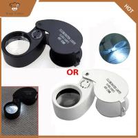 RESIGH FASHION เครื่องมือเครื่องประดับ พับได้ 40 X มินิ แว่นขยายเครื่องประดับ แว่นขยาย LED Loupe แว่นตาอัญมณี