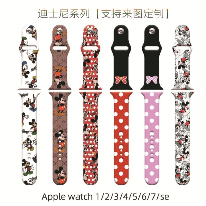 mickey-stitch-สำหรับ-apple-watch-band-12-3-4-5-6-7-se-ซิลิโคน-smartwatch-watchband-สร้อยข้อมือ-iwatch-40มม-38มม-42มม-44มม