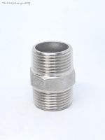 ⊕✈☒ 1/8 1/4 3/8 1/2 3/4 1 Male Hex Nipple Union 304 Stainless Pipe Fitting Connector Coupler Water Oil Air Thread Adapter