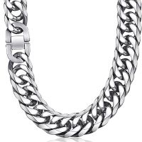 Necklace men stainless steel long necklace hip hop cuban link men necklace chain jewelry on the neck Male accessories wholesale Fashion Chain Necklace