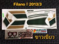 สติ๊กเกอร์ ฟีลาโน่ FILANO สีเขียว ปี 2013 รุ่น 3