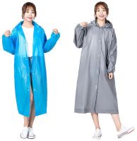 เสื้อกันฝนแฟชั่น EVA ผ่าหน้าติดกระดุม แขนจั๊ม Rain coats 100 กรัม