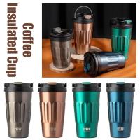 500ML Double Wall Large Capacity Insulated Vacuum Flask Tumbler Bottle Portable H7N6