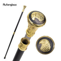 Gold Luxury Eagle Hawk Head Relief Walking Stick 26ซม. ดาบซ่อน Cane คอสเพลย์ Crosier Stick 93ซม.