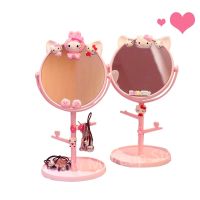 [Chujian home furnishing]  CSHOU189 Cartoon Desktop Makeup Mirror Desktop Princess Mirror Cute Girl Student Dressing Pink Mirror With Storage Mirror