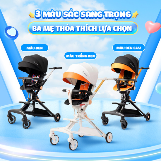 Xe đẩy gấp gọn cho bé chilux m06 - có đèn phát sáng - ảnh sản phẩm 2