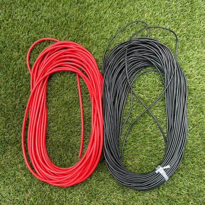 สายซิลิโคน-10awg-สีดำและสีแดง-ราคาต่อเมตร