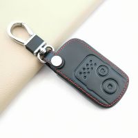 ∏ Leather Key Holder Case Cover Keychain for Honda Fit Shuttle Freed Spike Hybrid Stepwgn Spada Keyless Smart 2 Buttons Protector