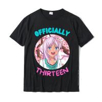 13Th Birthday Anime Manga Thirteen Happy Birthday T-Shirt Design Tshirts For Men Cotton Tops &amp; Tees Gift Newest