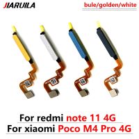 สําหรับ Redmi Note 11 / สําหรับ Xiaomi Poco M4 Pro 4G ปุ่มโฮมเมนูเซ็นเซอร์ลายนิ้วมือเครื่องสแกน Touch ID Ribbon Connector Flex Cable