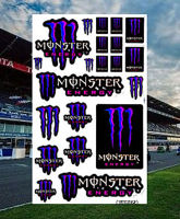 สติ๊กเกอร์แต่งซิ่ง Monster Energy (แดง) สติ๊กเกอร์รถวิบาก สติ๊กเกอร์ติดรถ แต่งรถมอเตอร์ไซค์ หมวกกันน็อค รถยนต์ สติ๊กเกอร์เคลือบเงาคุณภาพดี