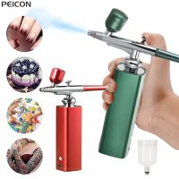 Nail Airbrush Air Compressor Portable Airbrush For Nail Cake Tattoo Makeup Air Brush Nail Art Paint Compressor Oxygen Injection